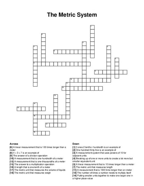 thickness measures crossword